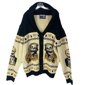 👻 Middle Beyond Mens 2XL Creepshow Cardigan Tan Halloween Horror 👻